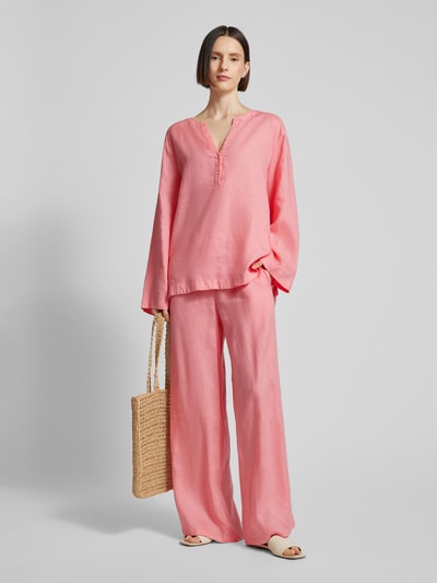 (The Mercer) N.Y. Leinenhose in unifarbenem Design Pink 1