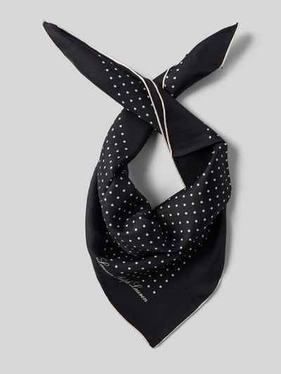 Lauren Ralph Lauren Seidenschal mit Logo-Print Modell 'DOT' Black 1