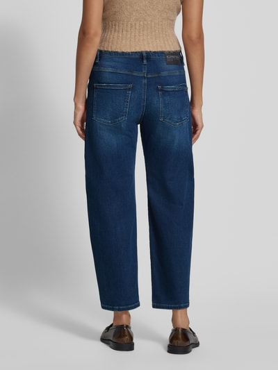 Gang Jeansy o kroju barrel fit z wpuszczanymi kieszeniami model ‘IDA’ Ciemnoniebieski 5