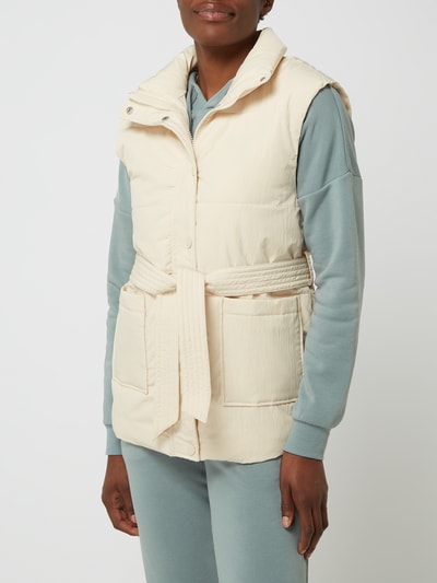 Pieces Bodywarmer met tailleriem, model 'Fiona' Offwhite - 4