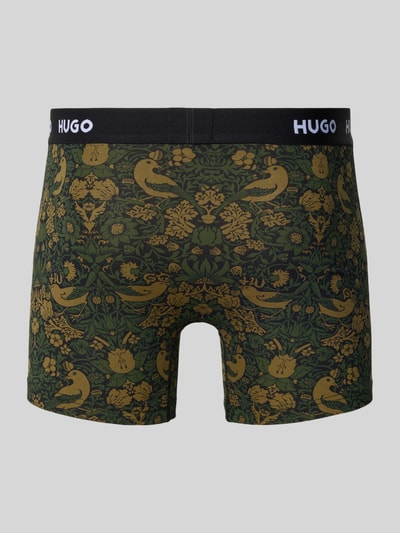 HUGO Boxershorts mit elastischem Logo-Bund im 3er-Pack Khaki 3