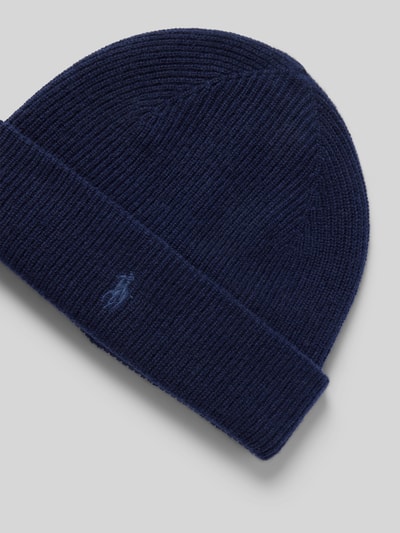 Polo Ralph Lauren Czapka beanie z kaszmiru z naszywką z logo Granatowy 2