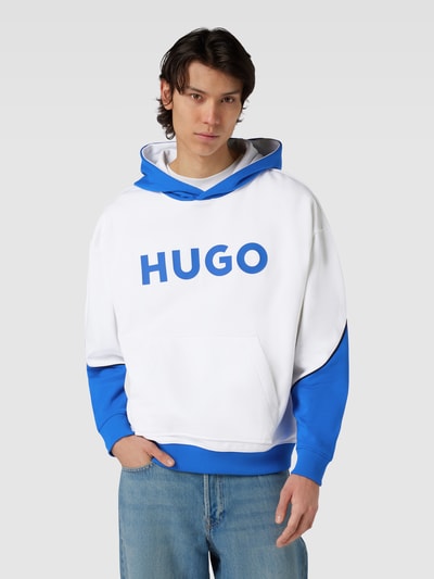 Hugo Blue NOWOŚĆ w P&C*: Bluza z kapturem w dwóch kolorach model ‘Nalker’ Biały 4