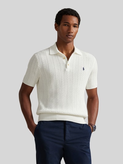 Polo Ralph Lauren Regular Fit Poloshirt aus reiner Baumwolle Weiss 4