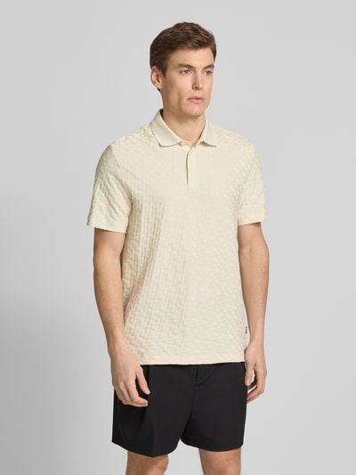 BOSS Poloshirt mit kurzer Knopfleiste Offwhite 4