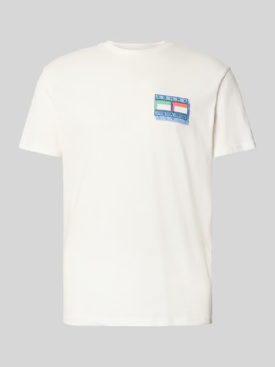 Tommy Jeans Regular Fit T-Shirt aus reiner Baumwolle Offwhite 2