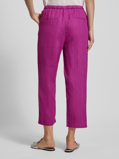 Mango Leinenhose aus reinem Leinen Pink 5