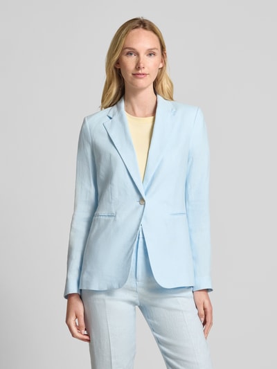 Mango Leinenblazer mit Reverskragen Modell 'BORELI' Hellblau 4