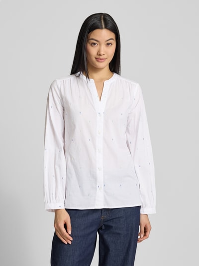 Tom Tailor Regular fit blouse met lange mouwen van puur katoen Wit - 4