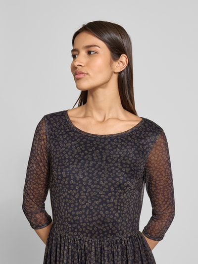 ROBE LÉGÈRE Midikleid mit Rundhalsausschnitt Marine 3