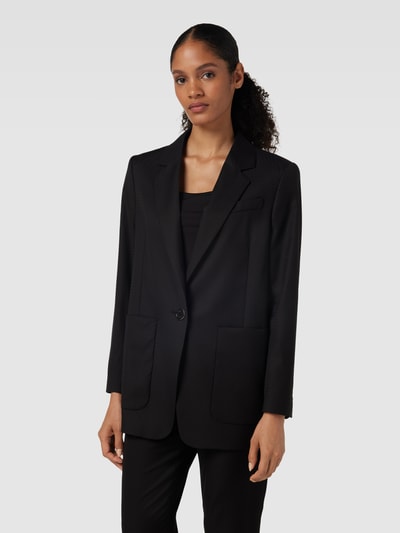 BOSS Black Women Blazer met opgestikte steekzakken, model 'Jakura' Zwart - 4