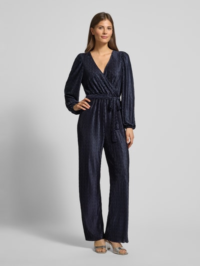 Vila Jumpsuit mit V-Ausschnitt Modell 'PLUSA' Marine 4