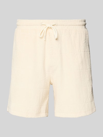 Shiwi Regular Fit Badehose mit Strukturmuster Modell 'Tony' Offwhite 1