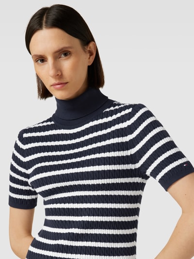 Tommy Hilfiger Strickkleid mit Streifenmuster Marine 3