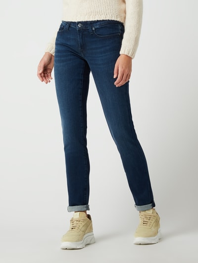 7 For All Mankind Skinny Fit Jeans mit Stretch-Anteil Modell 'Pyper' Dunkelblau 4