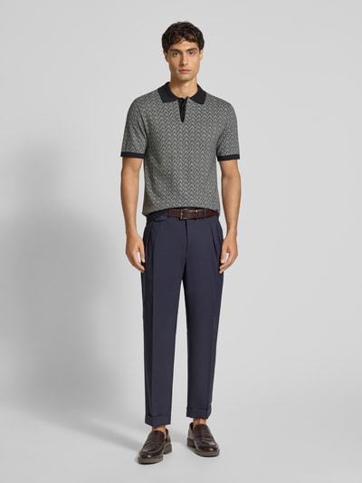 Emporio Armani Poloshirt mit Kaschmir-Anteil und kurzer Knopfleiste Weiss 1