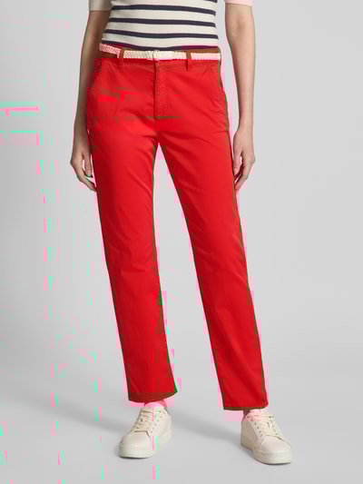 s.Oliver RED LABEL Regular fit chino van katoenmix Rood - 4