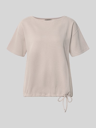 Produktfoto, Regular Fit T-Shirt mit Viskose-Anteil Modell 'NOS JULI' von Betty Barclay, beige mit feinem Punktmuster, lockere Form, glatte Textur