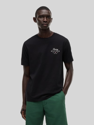 Tommy Hilfiger Regular Fit T-Shirt aus reiner Baumwolle Black 4