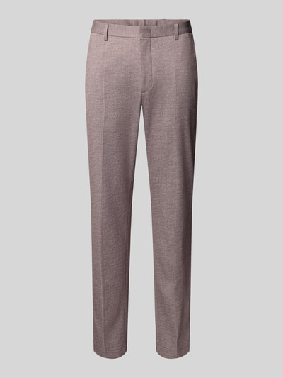 Produktfoto, Straight Fit Anzughose mit Viskose-Anteil Modell 'Rick' von Pierre Cardin, szary kolor, materiał z fakturą, Szerokość w rozmiarze 50: 39 cm, długość nogawki wewnętrznej 81 cm, krój straight fit, kieszenie tylne, zaprasowane kanty