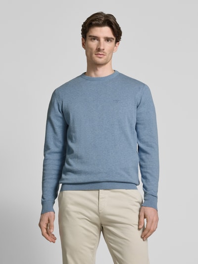 Barbour Strickpullover mit gerippten Abschlüssen Hellblau 4