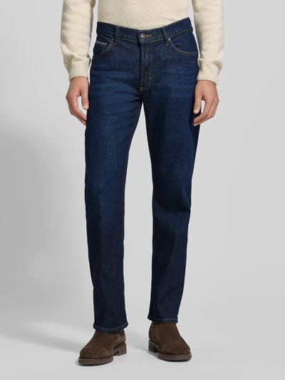 Brax Comfort Fit Jeans mit Eingrifftaschen Modell 'Clint' Dunkelblau 4