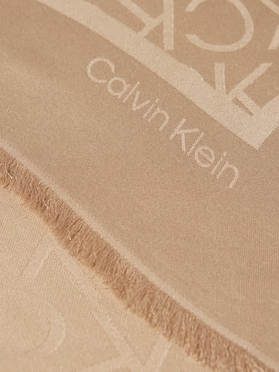 CK Calvin Klein Schal mit Label-Print Beige 2