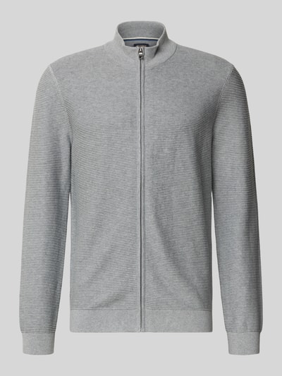 OLYMP Level Five Gebreid jack met structuurmotief Zilver - 2