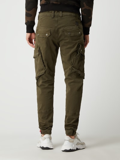 Alpha Industries Spodnie cargo z detalami z logo model ‘COMBAT’ Ciemnoszary 5