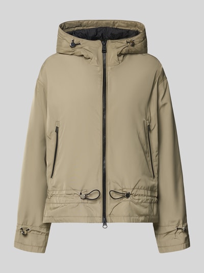 Produktfoto, Jacke mit Zweiwege-Reißverschluss van Fuchs Schmitt in beige, regular fit, capuchon met tunnelkoord, ritszakken, maat 36: ruglengte 67 cm, schouderbreedte 53 cm, borstwijdte 59 cm, mouwlengte 57 cm, gladde structuur
