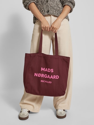 MADS NØRGAARD Handtasche mit Label-Print Modell 'Recycled Boutique Athene' Bordeaux 1