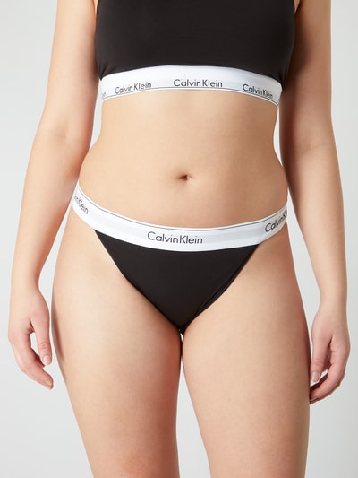 Calvin Klein Underwear Figi z mieszanki bawełny  Czarny 4