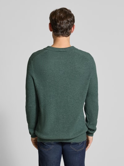 bugatti Gebreide pullover met polokraag Kaki - 5