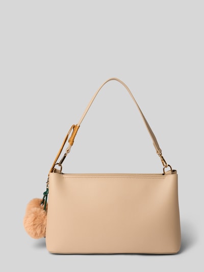 Seidenfelt Handtasche mit Anhänger Modell 'Lyby' Beige 4