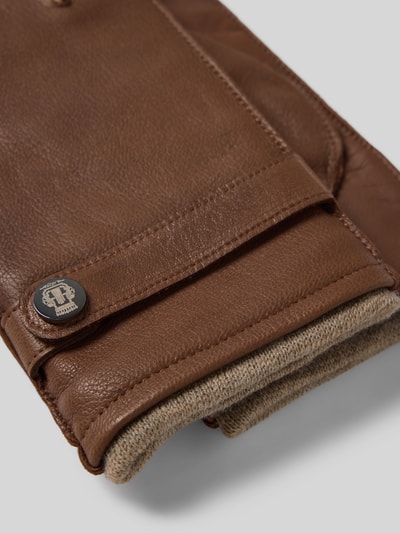Roeckl Leren handschoenen van echt leer, model 'Wilhelmshaven' Cognac - 2