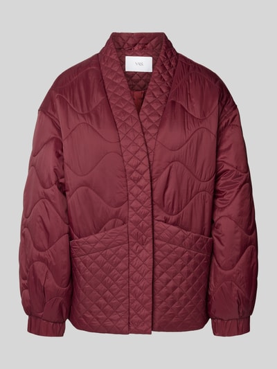YAS Kurtka pikowana z wpuszczanymi kieszeniami model ‘TUCCO’ Bordowy 2