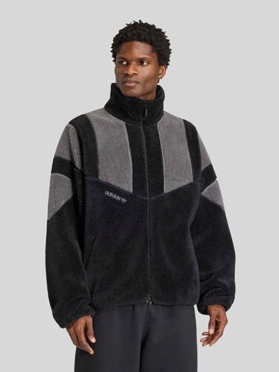 adidas Originals Loose Fit Sweatjacke mit weichem Fleece-Innenfutter Black 3