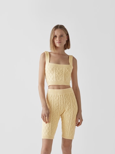 LouLou Studio Crop Top in Strick-Optik Sand 4