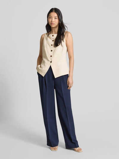 Christian Berg Woman Selection Gilet met vierkante hals Zand - 1