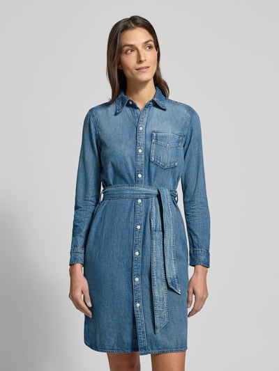 Lauren Ralph Lauren Knielanges Jeanskleid mit Bindegürtel Modell 'JAMEIKA' Jeansblau 4