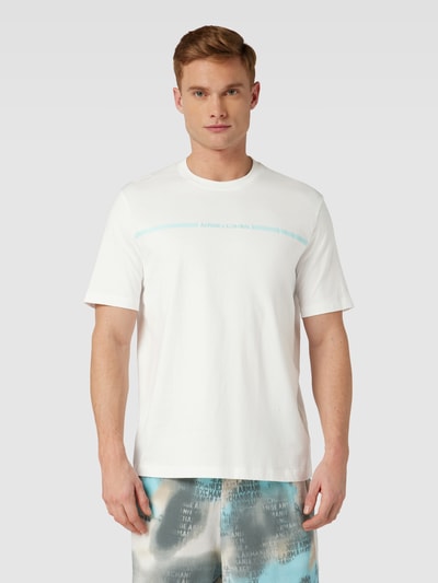 ARMANI EXCHANGE T-shirt z okrągłym dekoltem Złamany biały 4