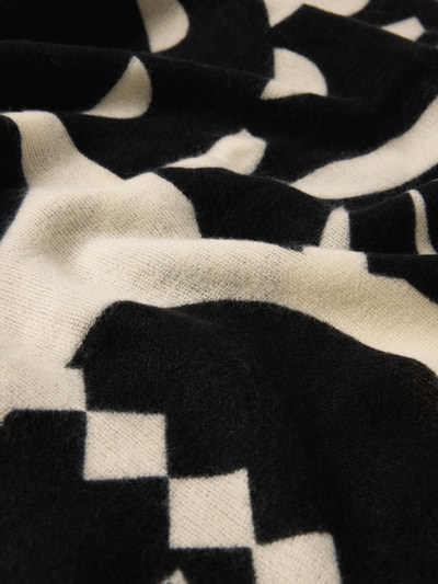 Codello Schal in Strick-Optik mit geometrischem Allover-Print Black 2
