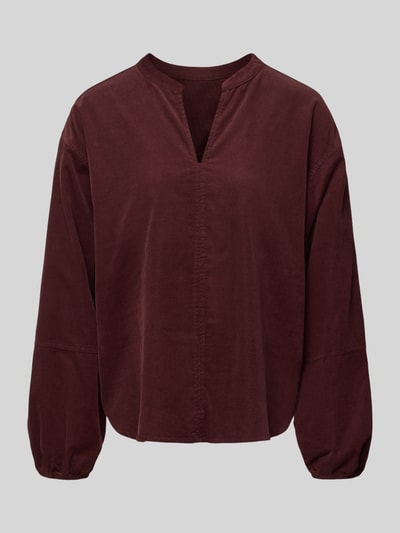 OPUS Langarmbluse mit V-Ausschnitt Modell 'Flando' Bordeaux 2