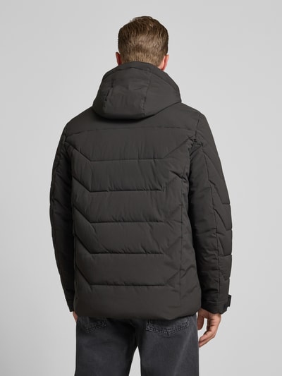 bugatti Gewatteerd jack met capuchon en ritszakken Zwart - 5