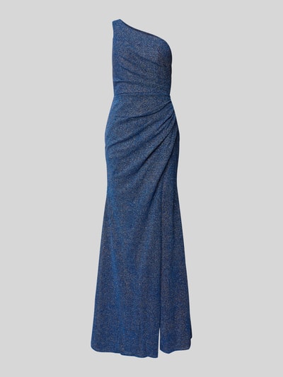 Luxuar Abendkleid mit seitlicher Raffung Dunkelblau 2