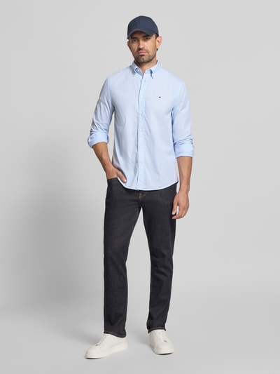 Tommy Hilfiger Regular Fit Freizeithemd aus reiner Baumwolle Hellblau 1