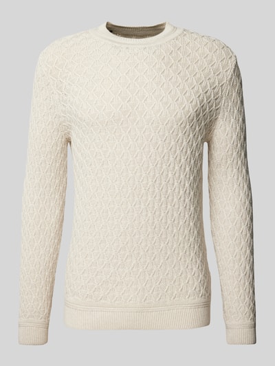 GABBA Gebreide pullover met ronde hals, model 'AKSLA' Offwhite - 2