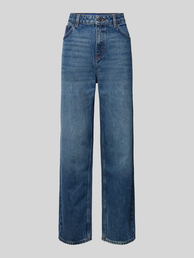 Hugo Blue Wide leg jeans in 5-pocketmodel, model 'Leni' Jeansblauw - 2