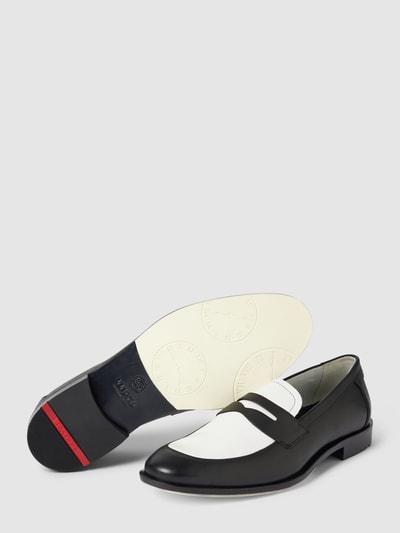 Lloyd Loafers in two-tone-stijl van leer, model 'LINDSEY' Zwart - 4