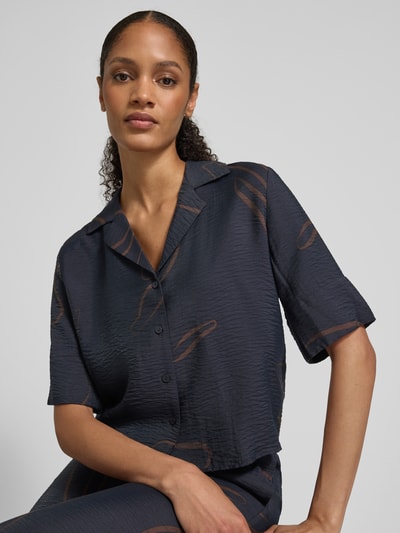 Someday Relaxed Fit Bluse mit Resortkragen Modell 'Zesora' Dunkelblau 3
